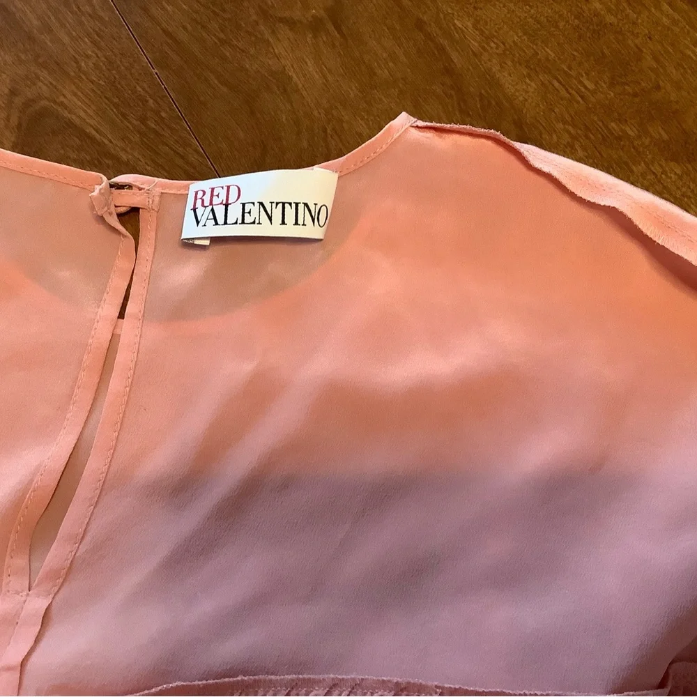 Red Valentino Cropped PINK Blouse Top Sz Large